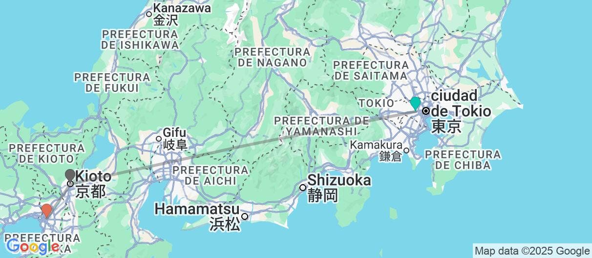 Map of Familias: Tokio, Kyoto y Osaka autoguiado