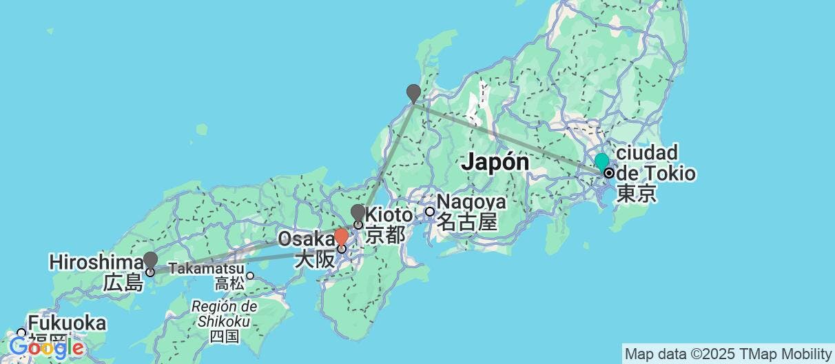 Map of Tesoros de Japón: Una experiencia 360°