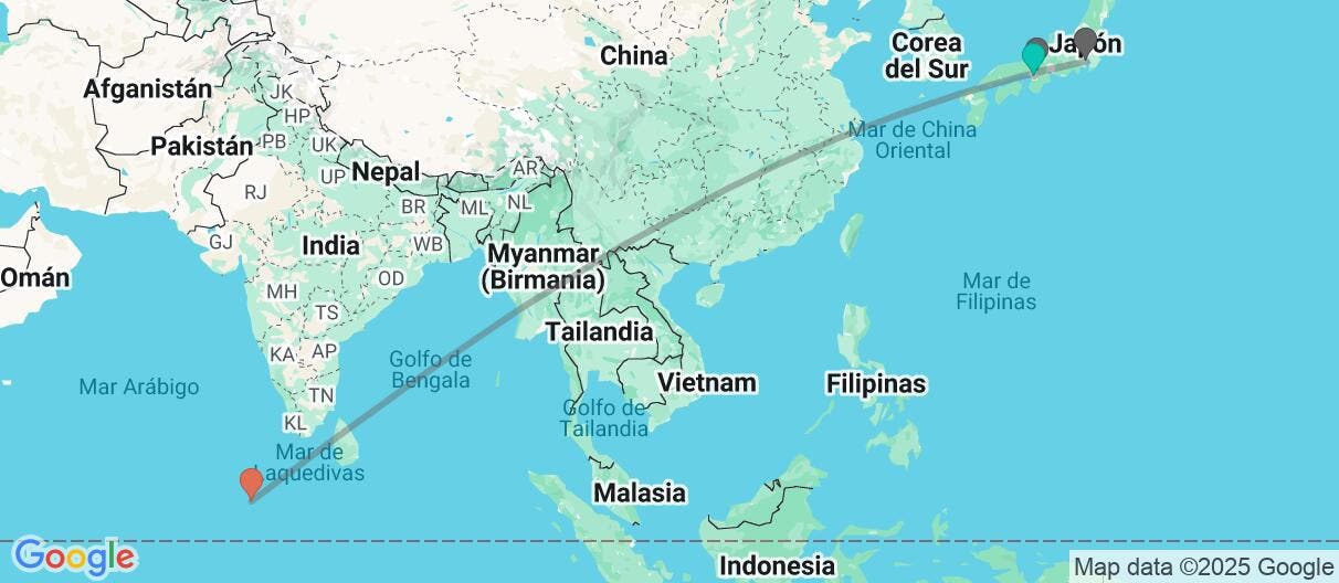 Map of Japón autoguiado y escapada a Maldivas